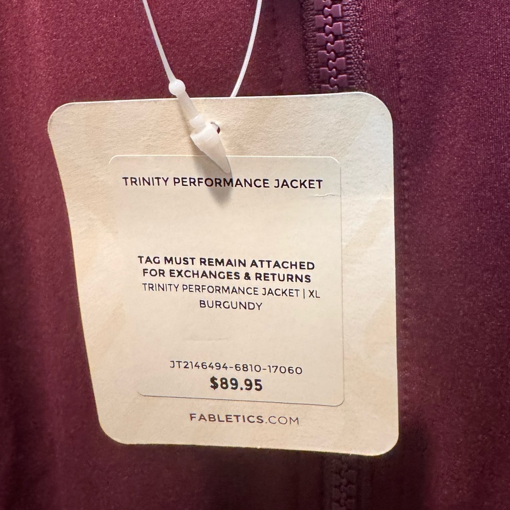 Fabletics Trinity Burgundy Jacket NWT - image 3